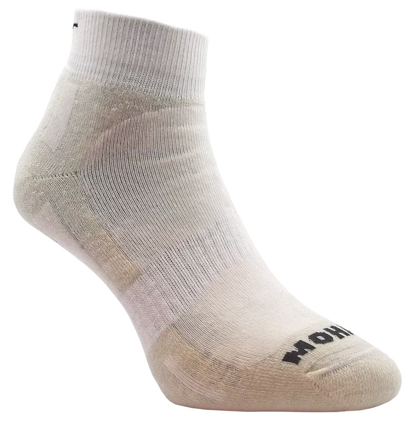 Mohair trainer socks with cushioned sole