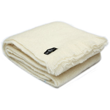 Natural Cream Mohair Blanket