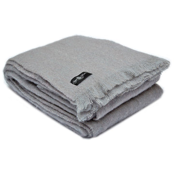 Grey Cape Mist Mohair Blanket