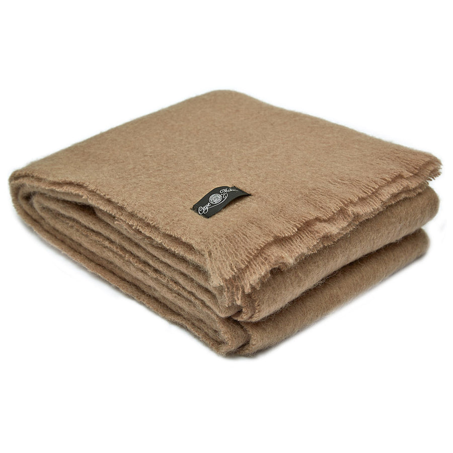 Brown Putty Mohair Blanket