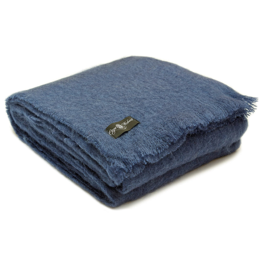 Midnight Blue Mohair Blanket