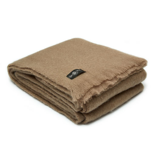 Brown Putty Mohair Blanket