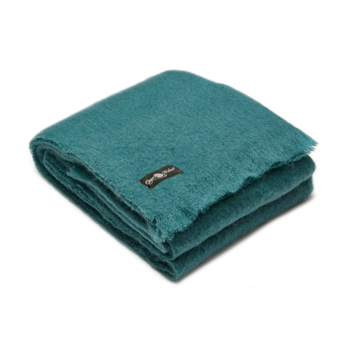 Lagoon mohair blanket by Cape Mohair made in South Africa