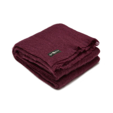 Winterberry mohair blanket by Cape Mohair
