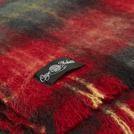 Cherry Plaid Mohair Blanket The Mohair Mill Shop