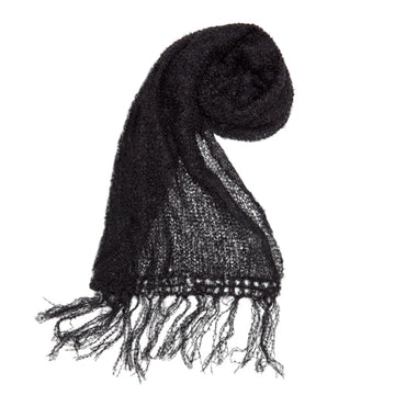 black mohair scarf by adeles mohair sold by the mohair mill shop