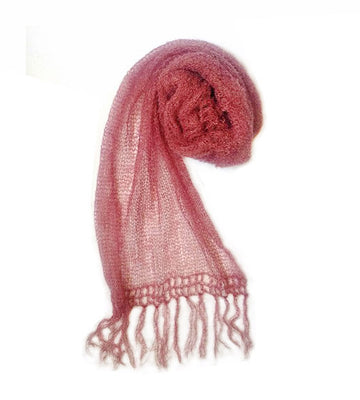 Extra Fine Mohair Scarf | Dusty Pink